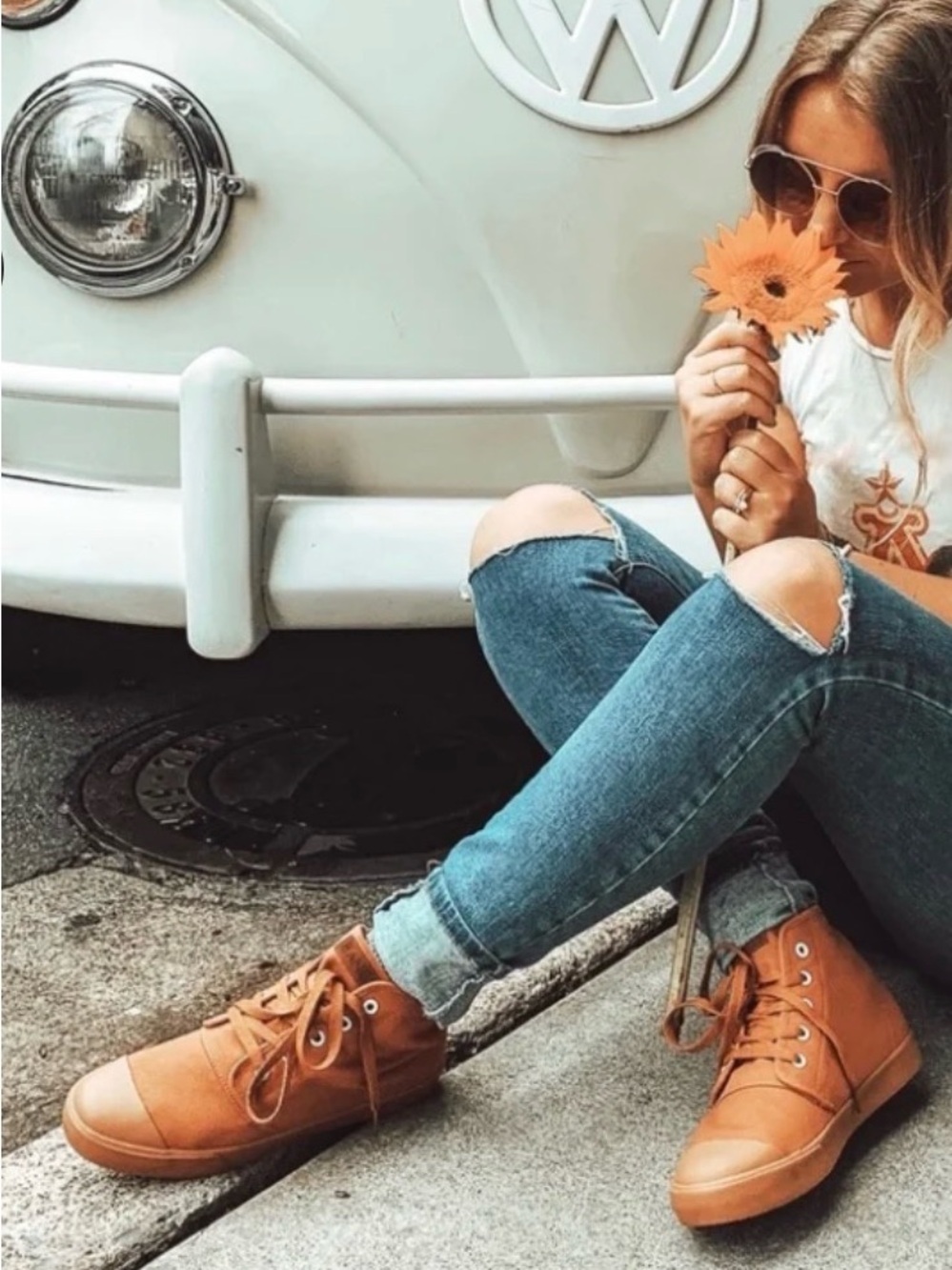 BANGS Sahara Sand High Top Heavy Canvas Sneaker Camel Color W7 M5.5 Boho Granola